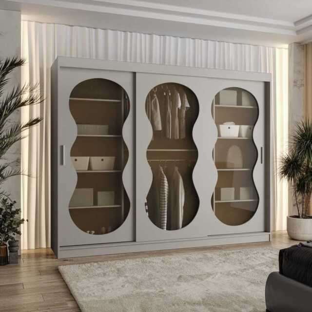 Bahrain III Sliding Door Wardrobe 250cm - Cashmere 250cm - image 1