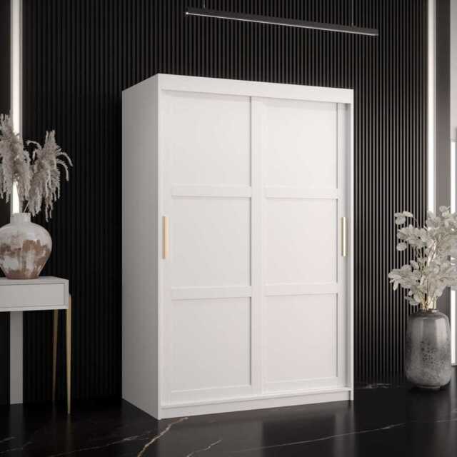 Ramiro I Sliding Door Wardrobe 120cm - White 120cm - image 1