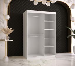 Ramiro I Sliding Door Wardrobe 120cm - White 120cm - thumbnail 8