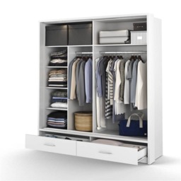 Arti 24 - 2 Sliding Door Wardrobe 200cm - Grey Matt 200cm - thumbnail 5