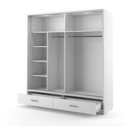 Arti 24 - 2 Sliding Door Wardrobe 200cm - Grey Matt 200cm - thumbnail 4