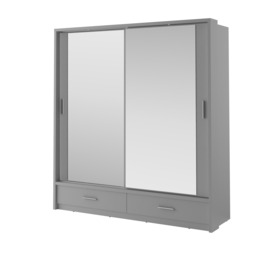 Arti 24 - 2 Sliding Door Wardrobe 200cm - Grey Matt 200cm - thumbnail 7