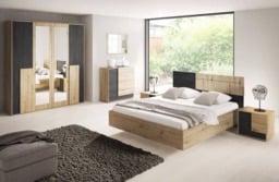 Bafra Bed 160cm - Oak Artisan 160 x 200cm - thumbnail 3