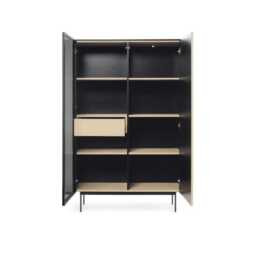Orta Tall Display Cabinet 107cm - Cashmere 107cm - thumbnail 5