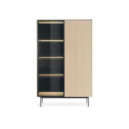 Orta Tall Display Cabinet 107cm - Cashmere 107cm - thumbnail 6