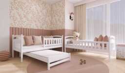 Blanka Bunk Bed with Trundle and Storage - White Matt Without Mattresses - thumbnail 7