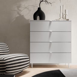 Mila MA-04 Chest Of Drawers 90cm - White 90cm - thumbnail 3