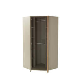 Luca LC2 Corner Wardrobe 90cm - Beige 90cm - thumbnail 3