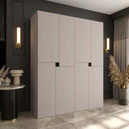 Tempo Hinged Door Wardrobe 160cm - Cashmere 160cm - thumbnail 1