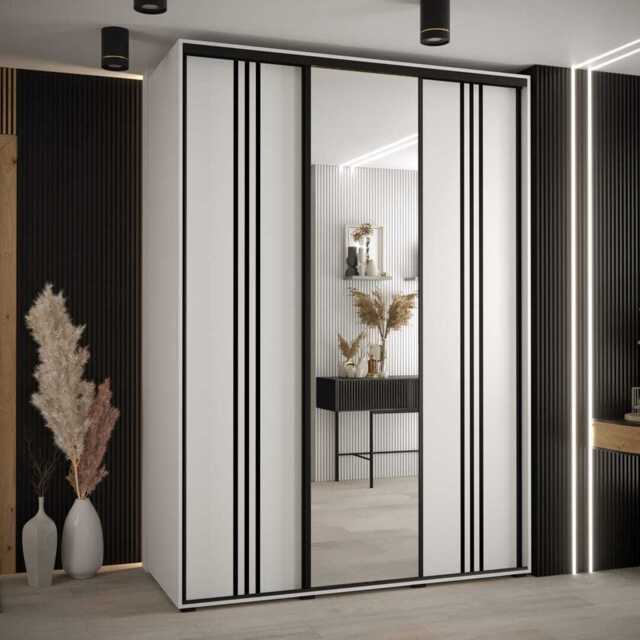 Cannes VII Sliding Door Wardrobe 180cm - White 180cm - image 1