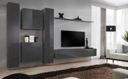"Switch VI Entertainment Unit For TVs Up To 75"" - Graphite 330cm Graphite" - thumbnail 1