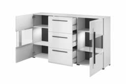 Tulsa 28 Display Cabinet 180cm - White Gloss 180cm - thumbnail 3