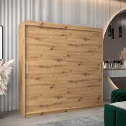 Tokyo Sliding Door Wardrobe 200cm - Oak Artisan 200cm - thumbnail 1