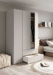 Sigma SG-01 Hinged Door Wardrobe 130cm - Cashmere 130cm - thumbnail 4