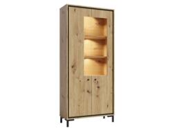 Parii Tall Display Cabinet 89cm - Oak Artisan 89cm