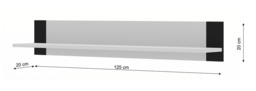 Mondi Wall Shelf 125cm - White 125cm - thumbnail 5