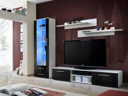 "Galino A Entertainment Unit For TVs Up To 75"" - 250cm White Gloss Wenge" - thumbnail 3