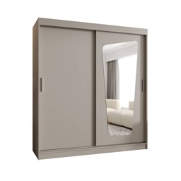 Moka Sliding Door Wardrobe 180cm - Black 180cm - thumbnail 3