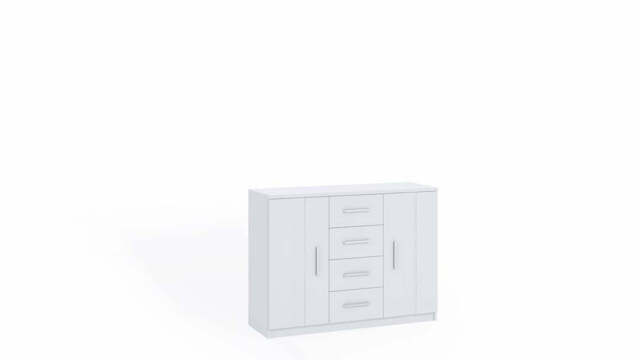 Bono Chest Of Drawers 120cm - White Matt 120cm - image 1