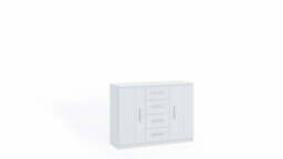Bono Chest Of Drawers 120cm - White Matt 120cm - thumbnail 1