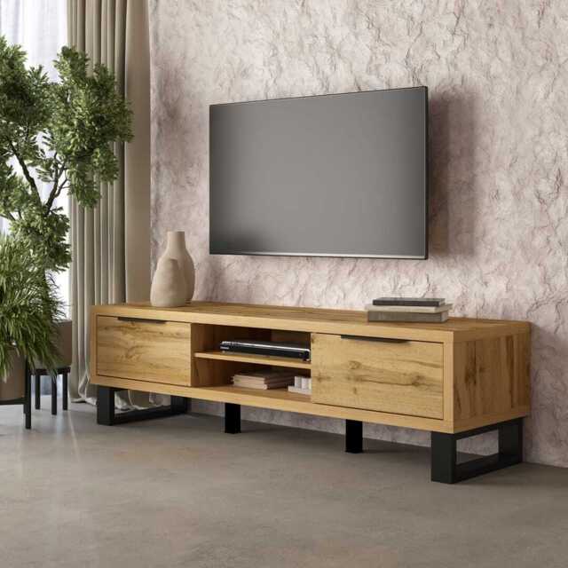 Halle 40 TV Cabinet 180cm - Oak Wotan 180cm - image 1
