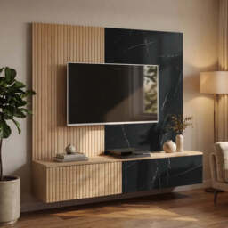 "Noir I Entertainment Unit For TVs Up To 70"" - Black 160cm"