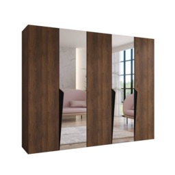 Piano II Hinged Door Wardrobe 250cm - Oak Walnut 250cm - thumbnail 2