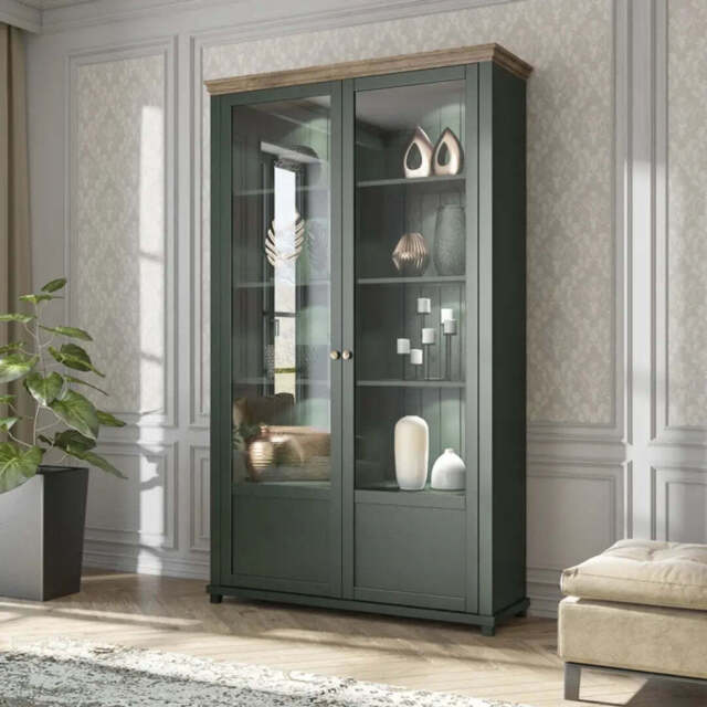 Evora 13 Display Cabinet 126cm - Oak Lefkas 126cm - image 1