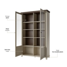 Evora 13 Display Cabinet 126cm - Oak Lefkas 126cm - thumbnail 7