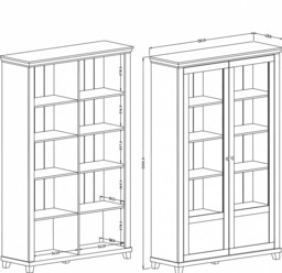 Evora 13 Display Cabinet 126cm - Oak Lefkas 126cm - thumbnail 5