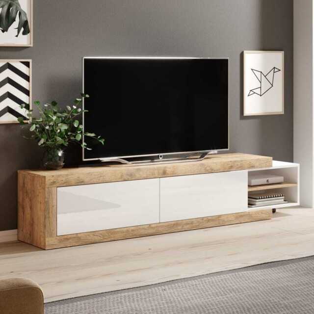 Sintra 40 TV Cabinet 200cm - White 200cm - image 1