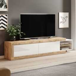 Sintra 40 TV Cabinet 200cm - White 200cm - thumbnail 1