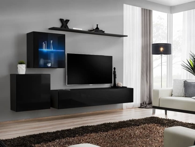 "Switch XV Entertainment Unit For TVs Up To 75"" - Black 250cm Black" - image 1