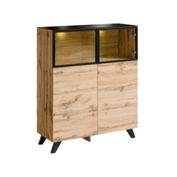 Thin Display Cabinet 100cm - Oak Wotan 100cm