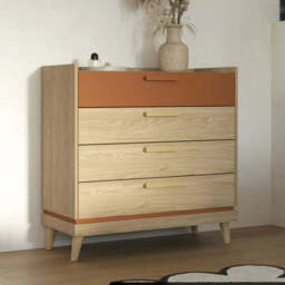 Scandi Chest Of Drawers 90cm - Green 90cm - thumbnail 6