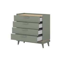 Scandi Chest Of Drawers 90cm - Green 90cm - thumbnail 3