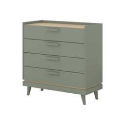 Scandi Chest Of Drawers 90cm - Green 90cm - thumbnail 2