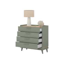 Scandi Chest Of Drawers 90cm - Green 90cm - thumbnail 4