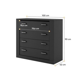 Idea ID-10 Chest of Drawers 100cm - Grey Matt 100cm - thumbnail 5