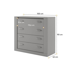 Idea ID-10 Chest of Drawers 100cm - Grey Matt 100cm - thumbnail 7