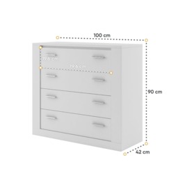 Idea ID-10 Chest of Drawers 100cm - Grey Matt 100cm - thumbnail 8