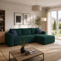 Corner Sofa Bed Mondo - Grey 256cm Left - thumbnail 7