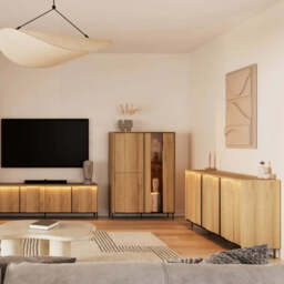 Tivoli TI-02 Display Cabinet 99cm - Oak Cremona 99cm - thumbnail 8