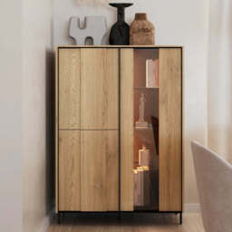 Tivoli TI-02 Display Cabinet 99cm - Oak Cremona 99cm