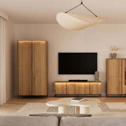 Tivoli TI-02 Display Cabinet 99cm - Oak Cremona 99cm - thumbnail 7