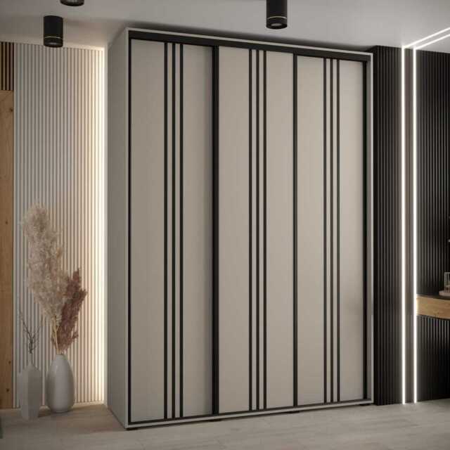 Dakota VI Sliding Door Wardrobe 170cm - Cashmere 170cm - image 1