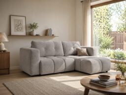 Corner Sofa Bed Modi II - Light Beige 273cm Left - thumbnail 4