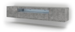 Aura TV Cabinet 200cm - Concrete Grey 200cm - thumbnail 1
