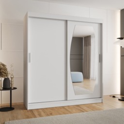 Rossa Sliding Door Wardrobe 180cm - White 180cm
