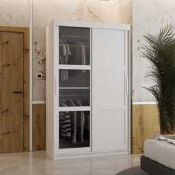 Parma III Sliding Door Wardrobe 120cm - Black 120cm - thumbnail 8